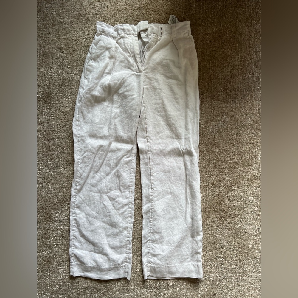 Abercrombie & Fitch Women’s White Linen Pants